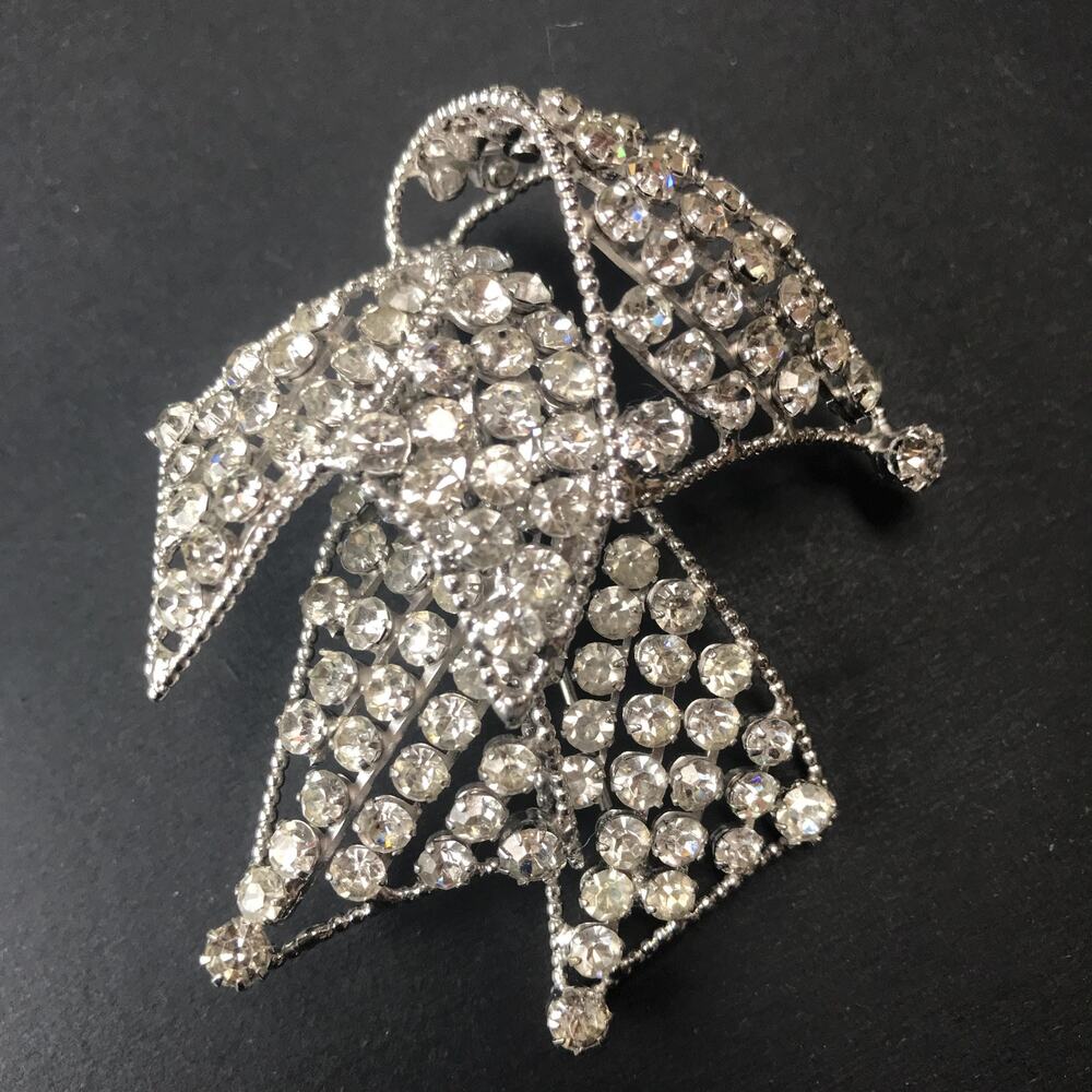Vintage Princess Mimi di N Rhinestone Brooch - Book-Collectible Couture Pin